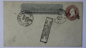 1887 Wells Fargo Express Part Pasteup Half Boxed Received in Bad Condition Cover