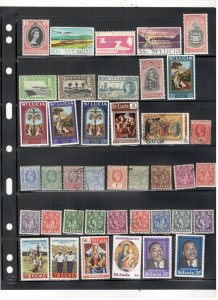 ST LUCIA COLLECTION ON STOCK SHEET MINT/USED