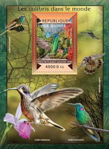 GUINEA 2015 SHEET COLIBRIS BIRDS