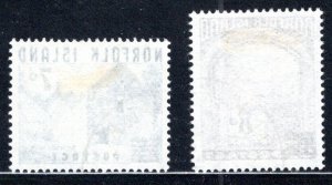 Norfolk Island #21-22 VF  Used, CV $3.50   ....    4440004