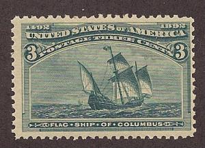 232 MNH,  3c. Columbian, scv: $105