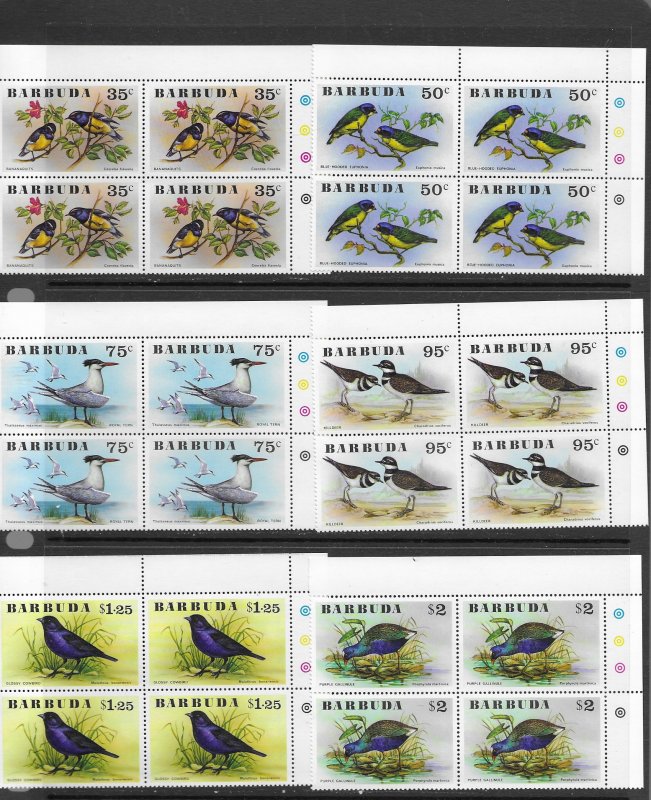 Barbuda 238-43 MNH Bird set cpl x 7, vf. see desc. 2020 CV $62.00