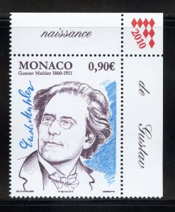 Monaco 2571 MNH,  Gustaf Mahier - Composer Issue from 2009.