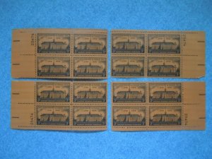 #1083 3c Nassau Hall Plate Block #25474 Matched Set MNH OG VF