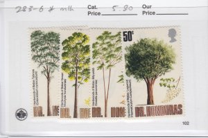 British Honduras 283-6 Hardwood Trees mint