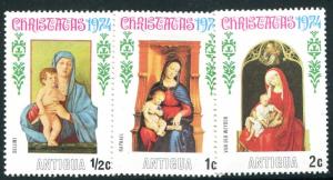 Antigua Sc#353-5 Christmas 1974 MNH