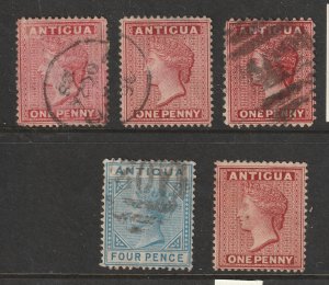 Antigua a small used lot of early QV