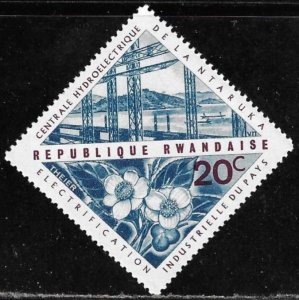 Rwanda 1967 Mint Stamp Scott #202 Tea Flowers 20 C
