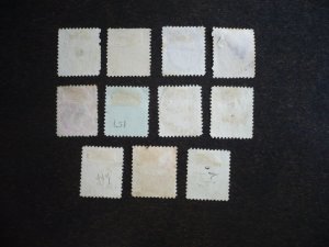 Stamps - Canada - Scott# 74-84 - Used Set of 11 Stamps - Numerals