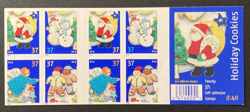 U.S. 2005 #3956b Unfolded Booklet, Holiday Cookies, MNH.