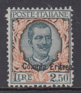 Italy Eritrea n.127ca cv 1300$  MH* Variety Overprint shifted to RIGHT