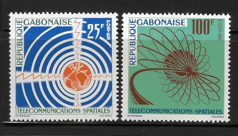 Gabon 1963 Space Communications Sc 167-168 MNH A1610