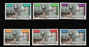 Guinea # 214-219, Waterbuck, Mint NH, 1/2 Cat.