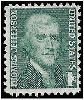 #1278 1c Prominent Americans Thomas Jefferson 1968 Mint NH