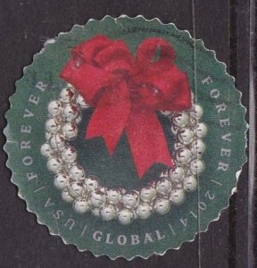 USA - 2014 -  Christmas Evergreen Wreath -  Forever (49c) used