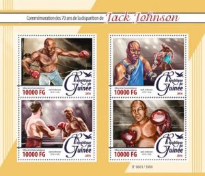 GUINEA 2016 SHEET JACK JOHNSON BOXING SPORTS