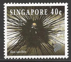 Singapore 1994 40 cents Sea Urchin, Mint Never Hinged