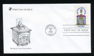 US 1911 Savings and Loans UA Readers Digest FDC