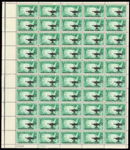 US Stamp - 1962 Higher Education - 50 Stamp Sheet - Scott #1206