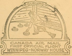Winnipeg Norway House First Official Airmail Flight #C3 Cover Cachet 1935 Canada