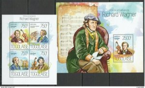 2013 Togo Music 200Th Anniversary Great Composer Richard Wagner Kb+Bl ** Tg738