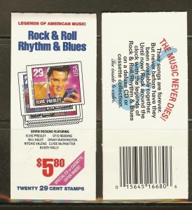 US Scott # 2737a  BK204 Complete 1993 Rock & Roll Booklet of 20