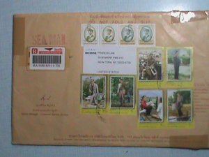 THAILAND STAMP-2006-REGISTERED COMMERCIAL COVER WITH MANY COMPLETE SETS STAMPS