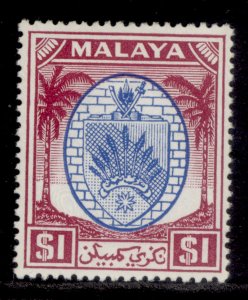 MALAYSIA - Negri Sembilan GVI SG60, $1 blue & purple, M MINT.