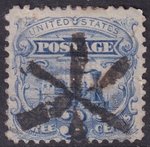 #114 Used, Fine+, Fancy cancel (CV $16 - ID43042) - Joseph Luft