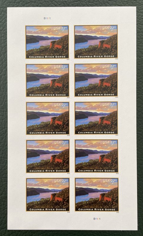 5041 ￼ COLUMBIA RIVER GORGE Sheet of 10 US Express Mail $22.95 Stamps MNH 2016