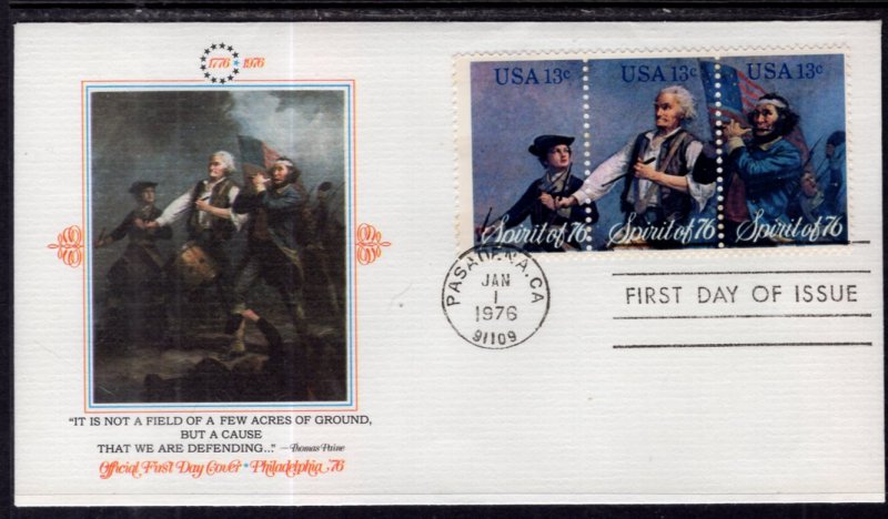 US 1631a Spirit of 76 Fleetwood U/A FDC