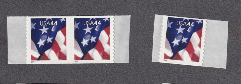 Triple , Pair & Single 44c Flag Sennett US 4392 MNH F-VF