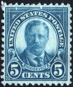 SC#637 5¢ T. Roosevelt (1927) MNH