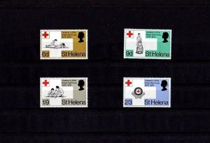 ST HELENA - 1970 - RED CROSS - BRITISH RED CROSS - CENTENARY - 4 X MINT SET!