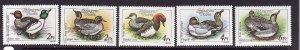 Hungary-Sc#3136-40-unused NH set-Birds-Ducks-1988-