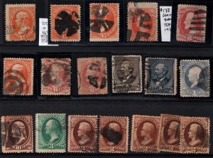 Continental & American Bank USA classic period lot of used stamps for study