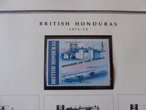 British Honduras 1888-1972 Stamp Collection on Album Pages