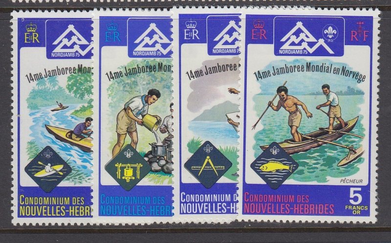 New Hebrides (French), Scott 216-219 (Yvert 410-413), MNH