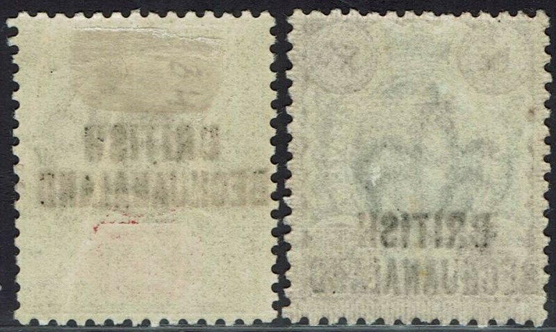 BECHUANALAND 1891 QV GB 2D AND 4D