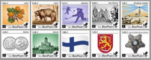 Finland 2023 Second definitives BeePost set of 10 stamps MNH