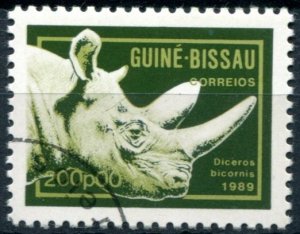 Guinea-Bissau Sc#859 Used, 200p multi, Animals (1989) (1989)