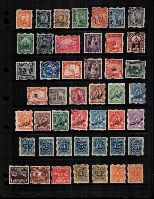 El Salvador  42  diff mint  hinged and used