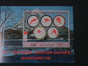 YEMEN--AIRMAIL-1972- 11TH WINTER OLYMPIC -SAPPORO'72- CTO-IMPERF-S/S -VF
