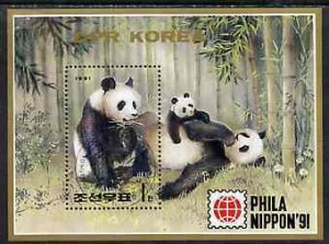 NORTH KOREA - 1991 - Pandas - Perf Min Sheet  - Mint Never Hinged
