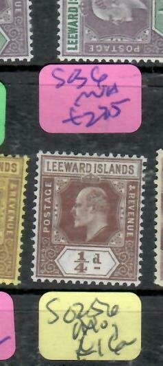 LEEWARD ISLANDS (P2308BB) KE  1/4 D  SG 36       MNH