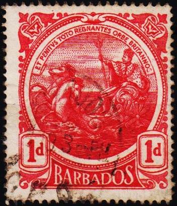 Barbados. 1916 1d S.G.183a Fine Used