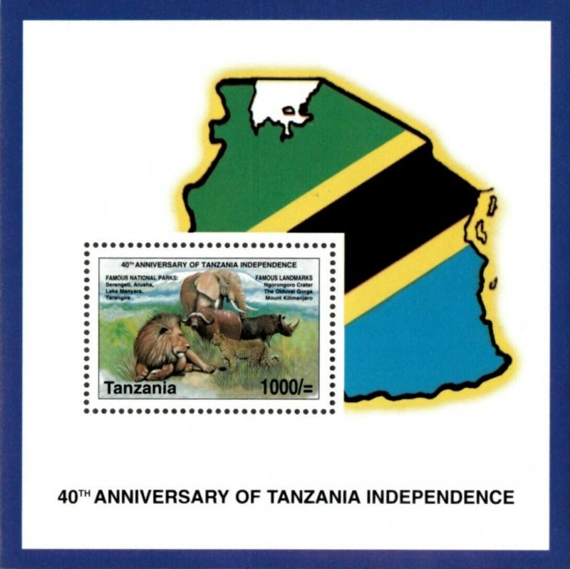 Tanzania 2002 - 40 Years of Independence, Landmarks - Souvenir Sheet - 2219 MNH