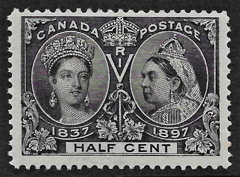 Canada #50 OG nicely centered, small hinge remnant, CV $110.00.