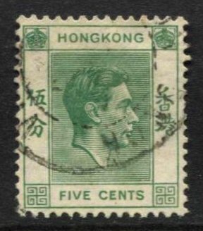 STAMP STATION PERTH Hong Kong #157 KGVI Definitive Used CV$0.30