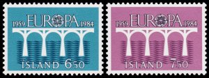 Iceland Scott 588-589 (1984) Mint NH VF C